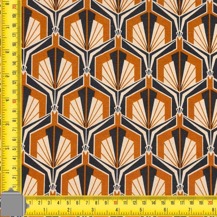Tela de Loneta Fondo Beige con Estampado Geométrico (ancho 2,80M) - Imagen 2
