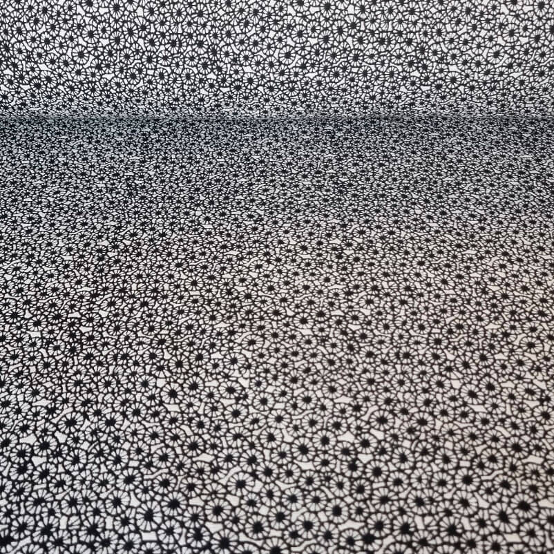 Tela de Gobelino Blanca Ilustraciones Margaritas (ancho 2,80M)