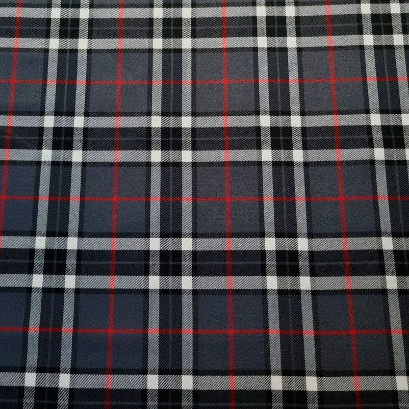 Tela de Sarga Cuadro Escocés Gris (ancho 1,50M) - Imagen 3