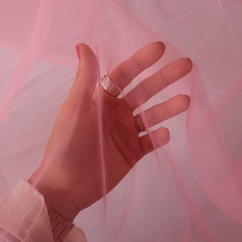 Tela de Tul Tieso Carnaval Rosa Bebé (ancho 1,50M) - Imagen 2