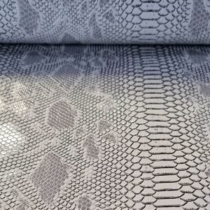 Tela de Polipiel Serpiente Gris (ancho 1,40M)