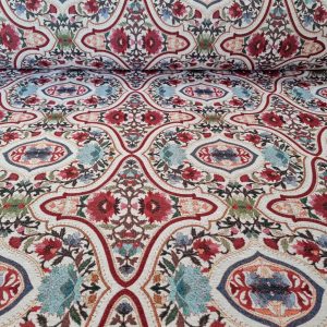 Tela de Gobelino Beige diseño Floral (ancho 2,80M)