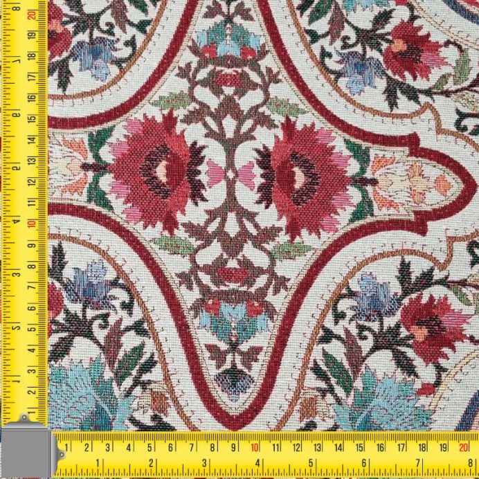 Tela de Gobelino Beige diseño Floral (ancho 2,80M) - Imagen 2