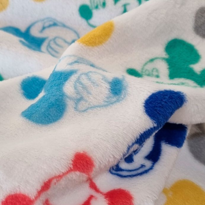 Tela de Coralina Blanca Estampado Mickey Mouse Multicolor (ancho 1,50M) - Imagen 2