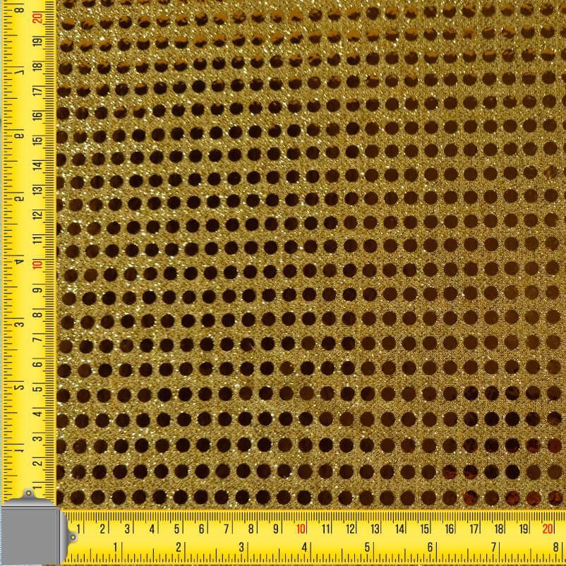 Tela de Punto con Lentejuela Dorada y Purpurina (ancho 1,10M) - Imagen 2