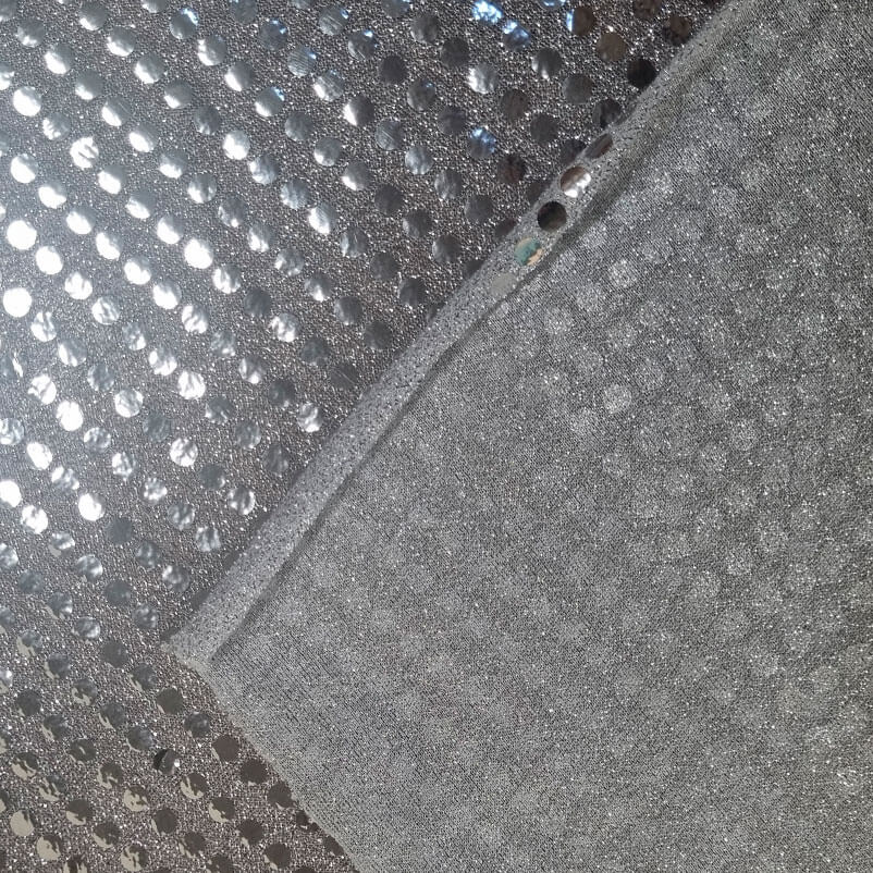 Tela de Punto con Lentejuela Plata y Purpurina (ancho 1,10M) - Imagen 3