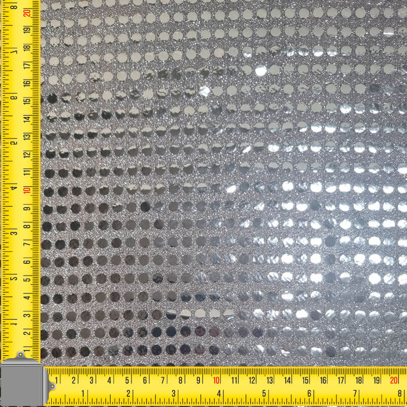 Tela de Punto con Lentejuela Plata y Purpurina (ancho 1,10M) - Imagen 2