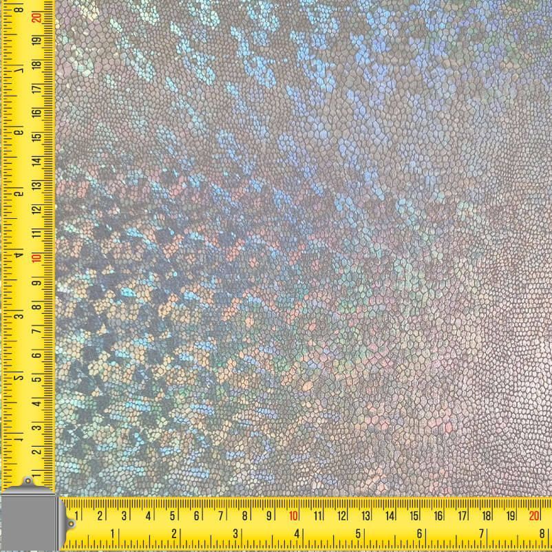 Tela de Punto Lamé Serpiente en Plata con Efecto Holográfico (ancho 1,50M) - Imagen 3