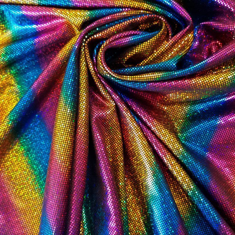 Tela de Punto Lamé Arcoíris Holográfica (ancho 1,50M) - Imagen 2