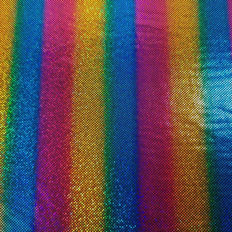 Tela de Punto Lamé Arcoíris Holográfica (ancho 1,50M) - Imagen 4