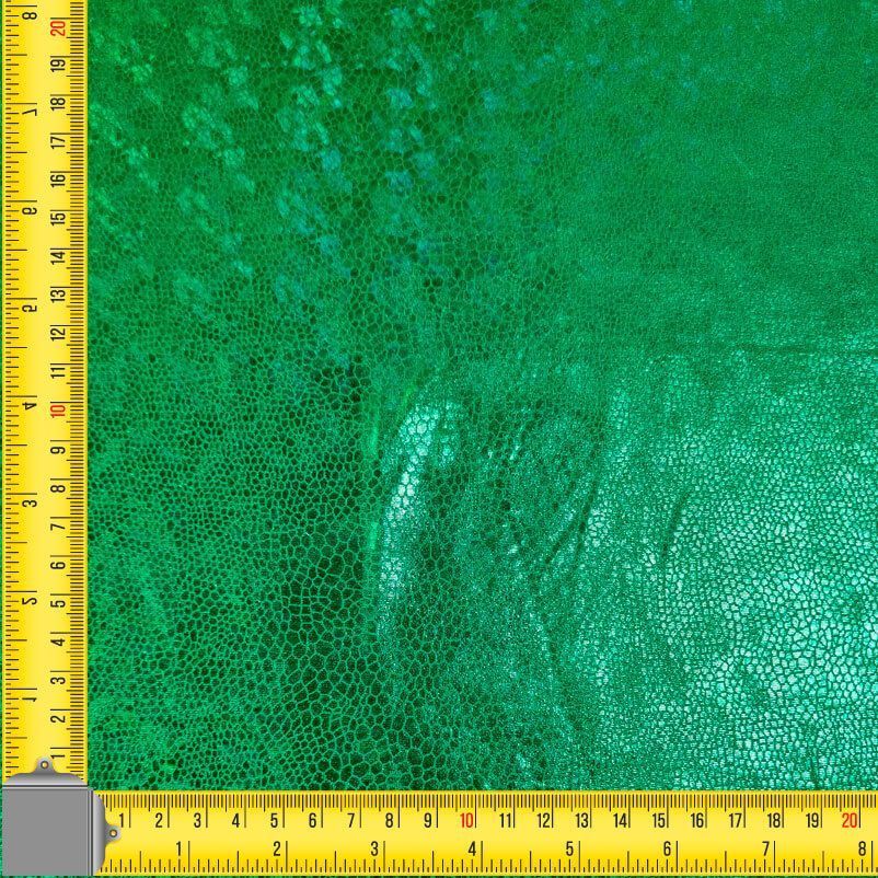 Tela de Punto Lamé Serpiente en Verde con Efecto Holográfico (ancho 1,50M) - Imagen 3