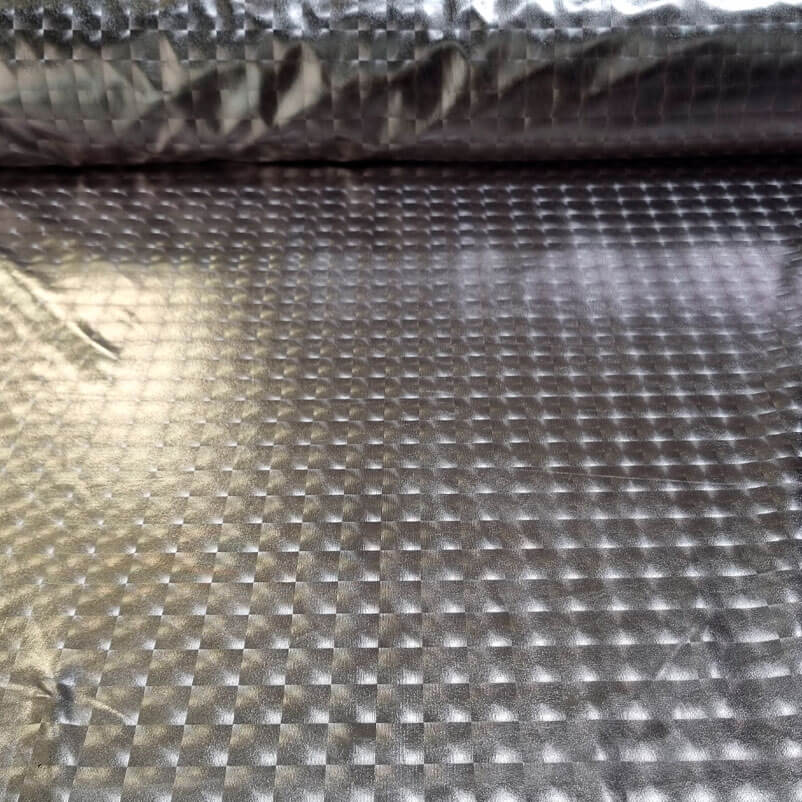 Tela de Punto Lamé Plata efecto Tridimensional (ancho 1,50M)