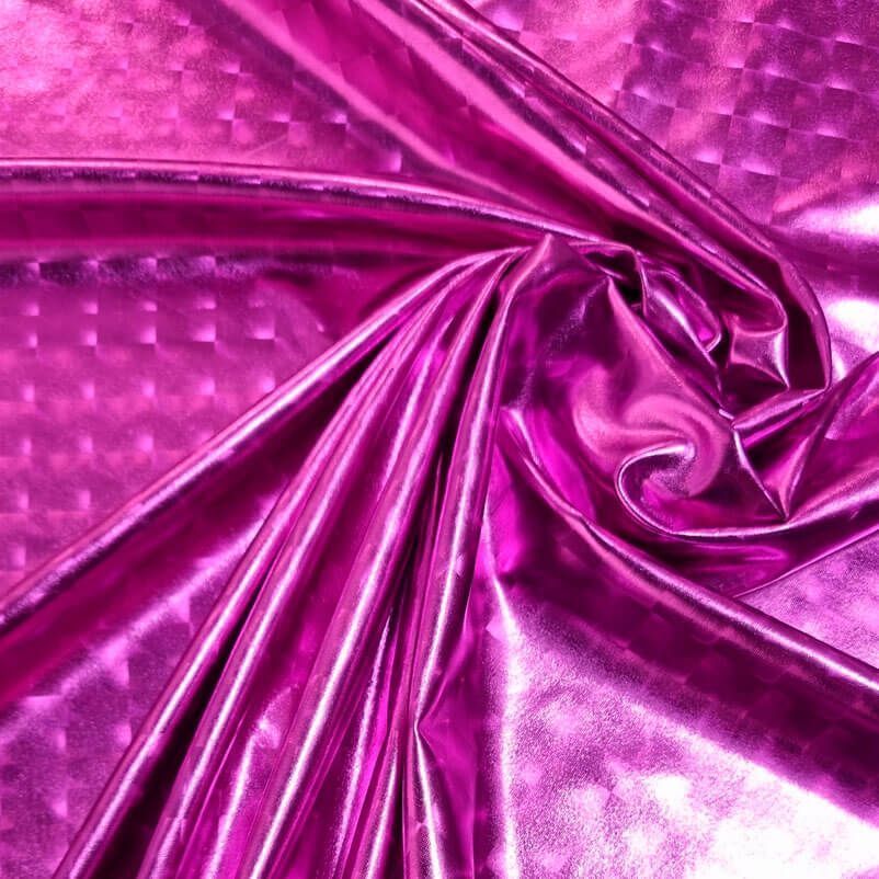 Tela de Punto Lamé Fucsia efecto Tridimensional (ancho 1,50M) - Imagen 2