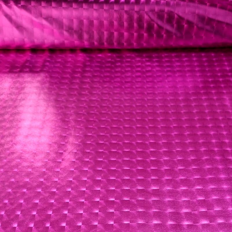 Tela de Punto Lamé Fucsia efecto Tridimensional (ancho 1,50M)