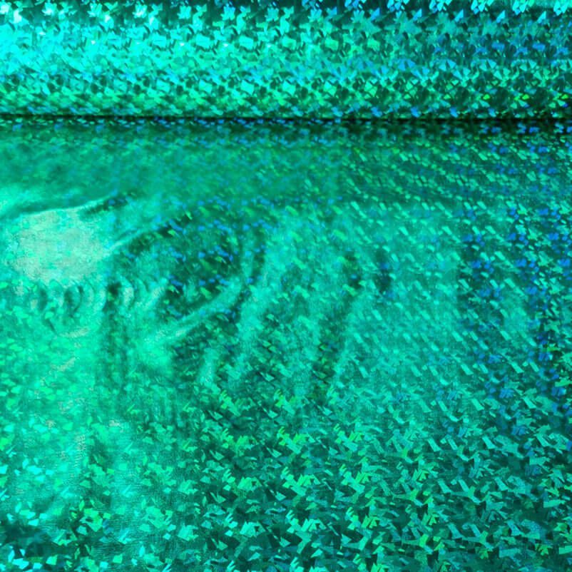 Tela de Punto Lamé Verde efecto Holográfico (ancho 1,50M)