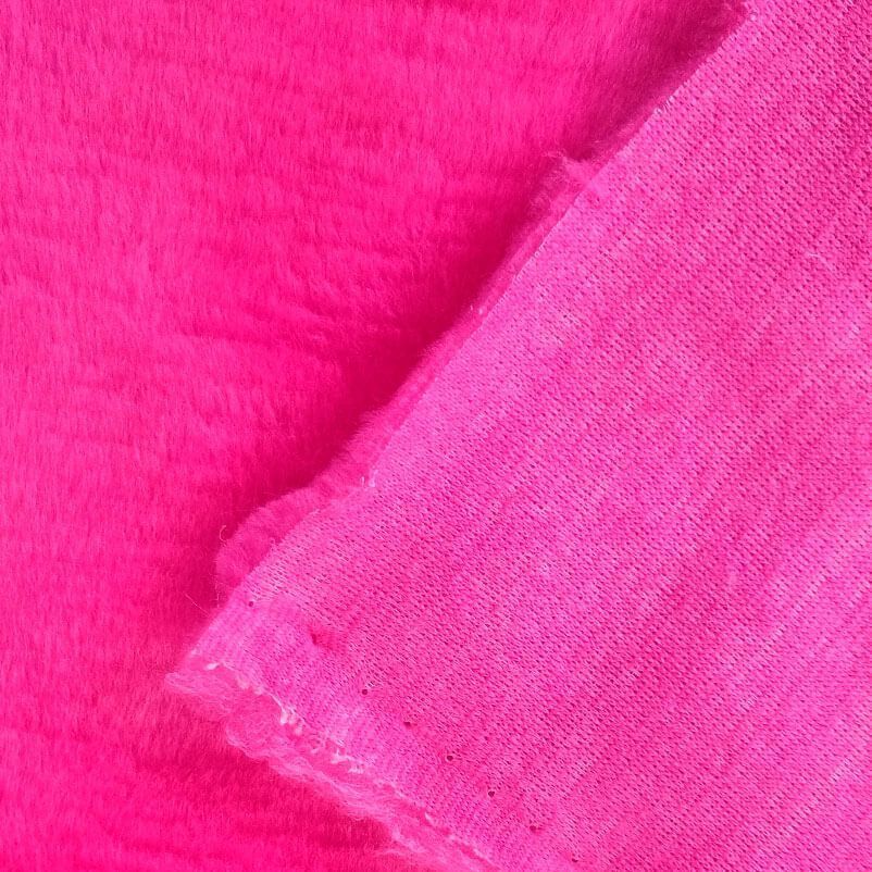 Tela de Pelo Corto Fucsia Barbie (ancho 1,50M) - Imagen 3