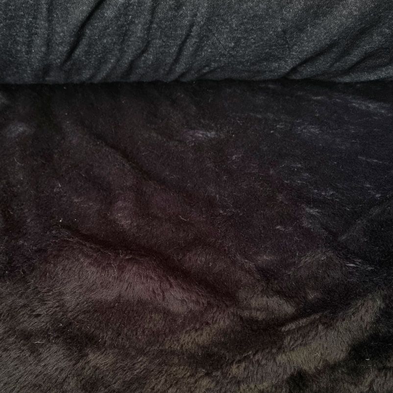 Tela de Pelo Corto Negro (ancho 1,50M)