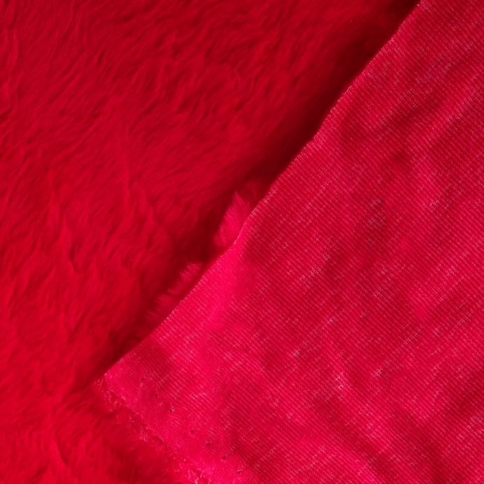 Tela de Pelo Corto Rojo (ancho 1,50M) - Imagen 3