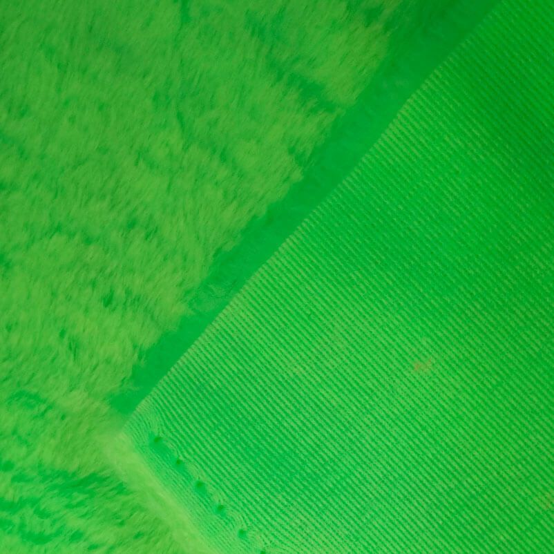 Tela de Pelo Corto Verde Flúor (ancho 1,50M) - Imagen 3