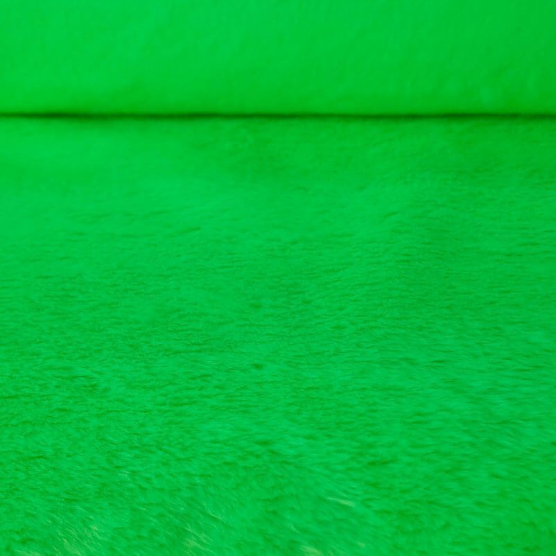Tela de Pelo Corto Verde Flúor (ancho 1,50M)