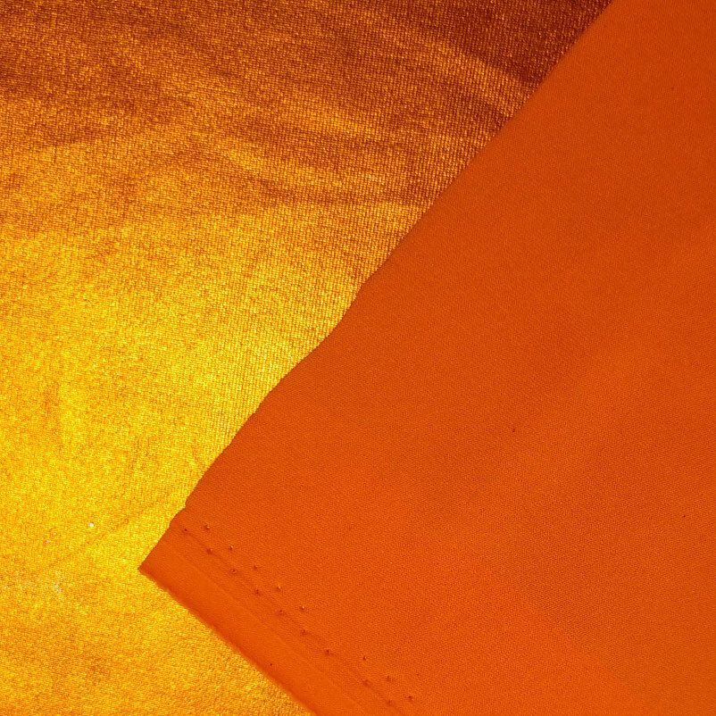 Tela de Lycra Laminada Naranja (ancho 1,50M) - Imagen 3