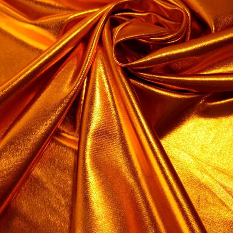Tela de Lycra Laminada Naranja (ancho 1,50M) - Imagen 2