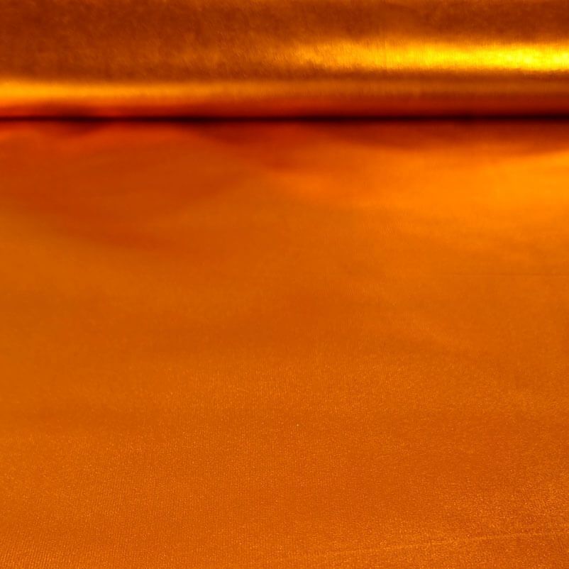Tela de Lycra Laminada Naranja (ancho 1,50M)