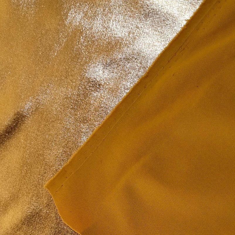 Tela de Lycra Laminada Dorada (ancho 1,50M) - Imagen 3