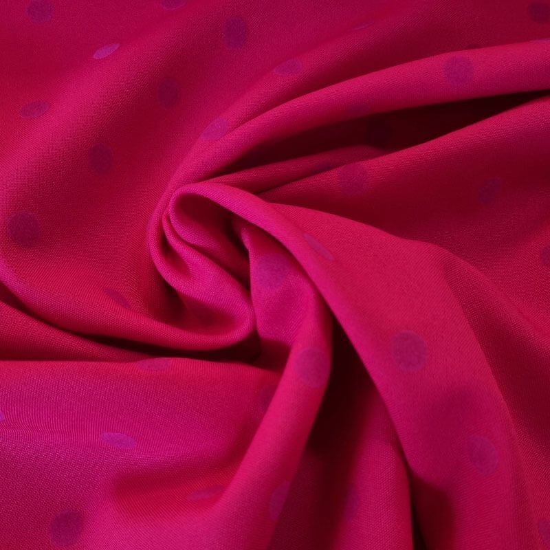 Tela de Stretch Fucsia Lunar Flocado Terciopelo 1cm (ancho 1,55M) - Imagen 2