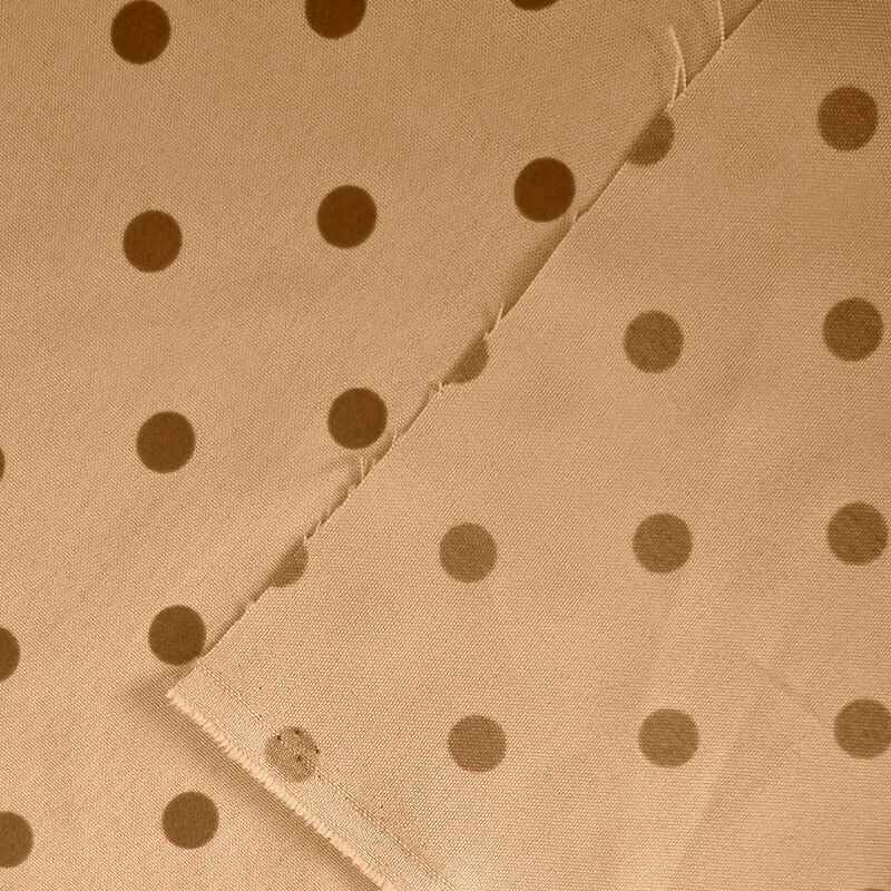 Tela de Stretch Beige Lunar Flocado Terciopelo 1cm (ancho 1,55M) - Imagen 4