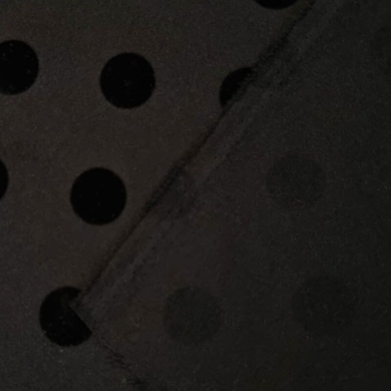 Tela de Stretch Negra Lunar Flocado Terciopelo 2cm (ancho 1,55M) - Imagen 4