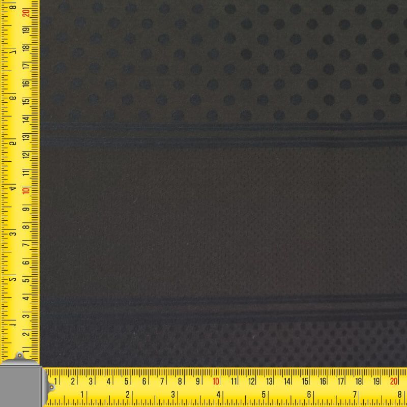 Tela de Satén Jacquard Negra Patrón Lunares Reversible (ancho 1,45M) - Imagen 3