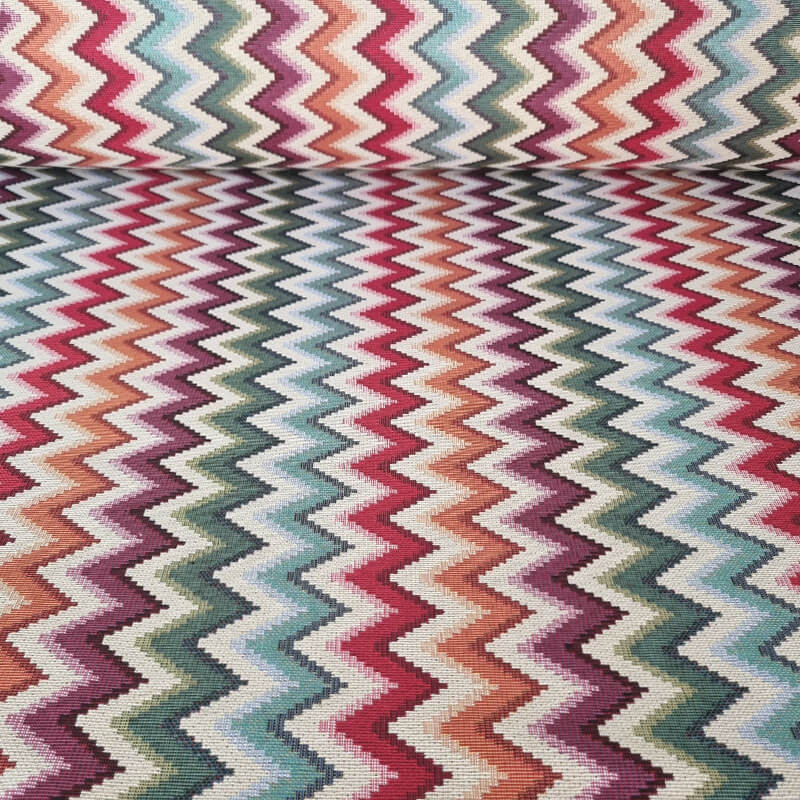 Tela de Gobelino Zigzag Multicolor (ancho 2,80M)