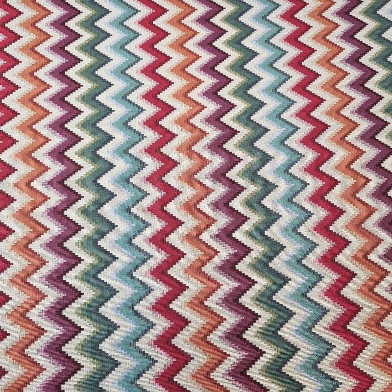 Tela de Gobelino Zigzag Multicolor (ancho 2,80M) - Imagen 3