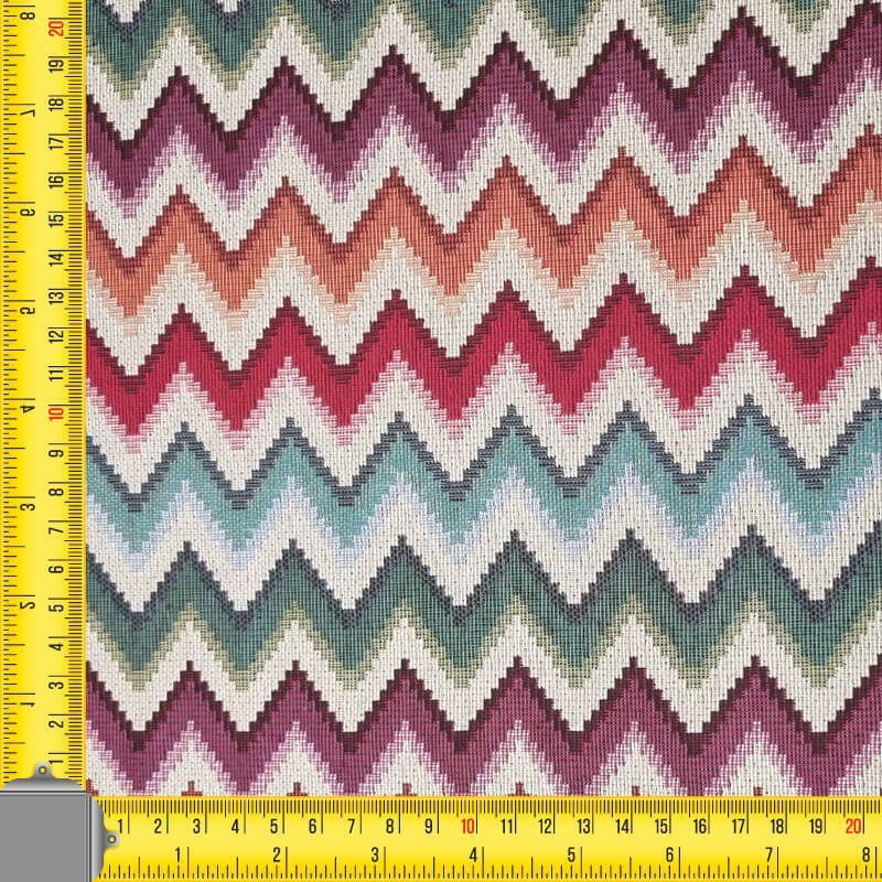 Tela de Gobelino Zigzag Multicolor (ancho 2,80M) - Imagen 2