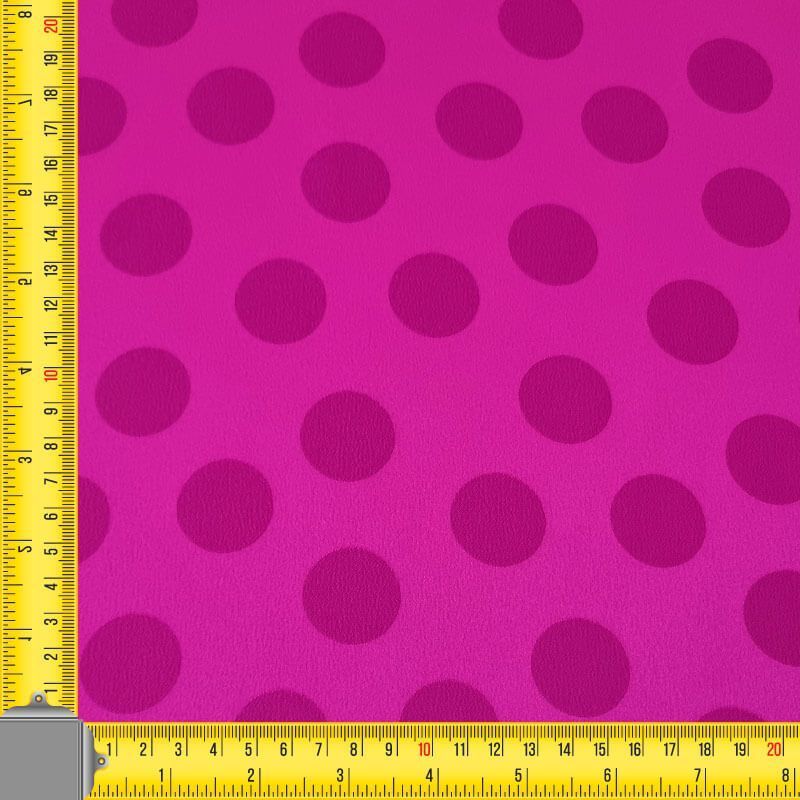 Tela de Satén Jacquard Buganvilla Lunares 3cm Reversible (ancho 1,45M) - Imagen 4