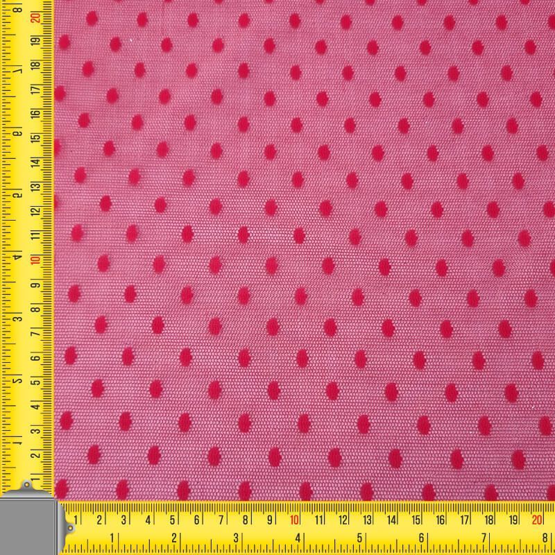 Tela de Tul Plumeti Mediano Roja (ancho 1,45M) - Imagen 4