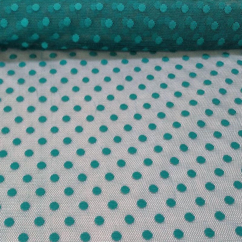 Tela de Tul Plumeti Grande Verde Esmeralda (ancho 1,45M)