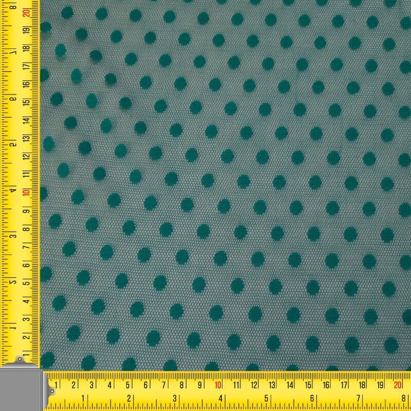 Tela de Tul Plumeti Grande Verde Esmeralda (ancho 1,45M) - Imagen 4