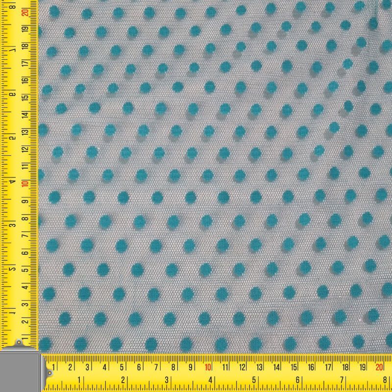 Tela de Tul Plumeti Grande Turquesa (ancho 1,45M) - Imagen 4