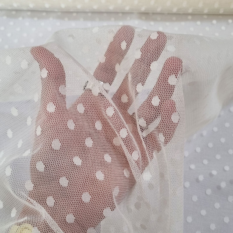 Tela de Tul Plumeti Grande Cruda (ancho 1,45M) - Imagen 2