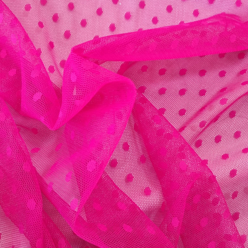 Tela de Tul Plumeti Mediano Fucsia (ancho 1,45M) - Imagen 3