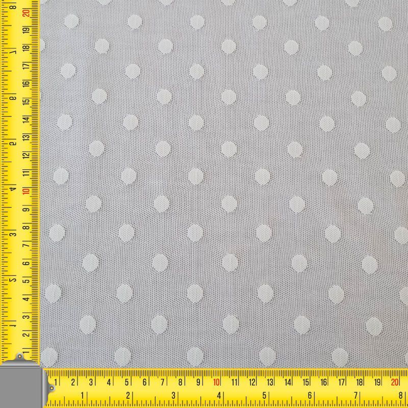 Tela de Tul Plumeti Grande Blanco Roto (ancho 1,45M) - Imagen 4