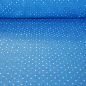 Tela de Lunares 2mm Efecto Lino Azul Tejano (ancho 1,50M)