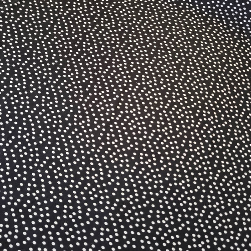 Tela de Punto Negra Lunar Pequeño Blanco 5mm (ancho 1,45M) - Imagen 3