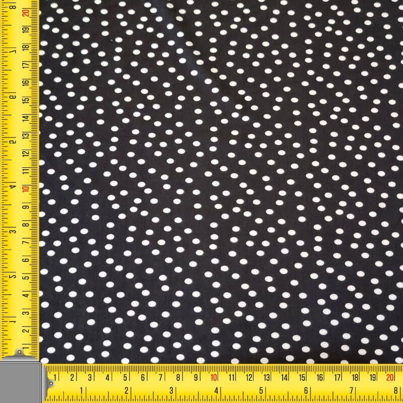 Tela de Punto Negra Lunar Pequeño Blanco 5mm (ancho 1,45M) - Imagen 5