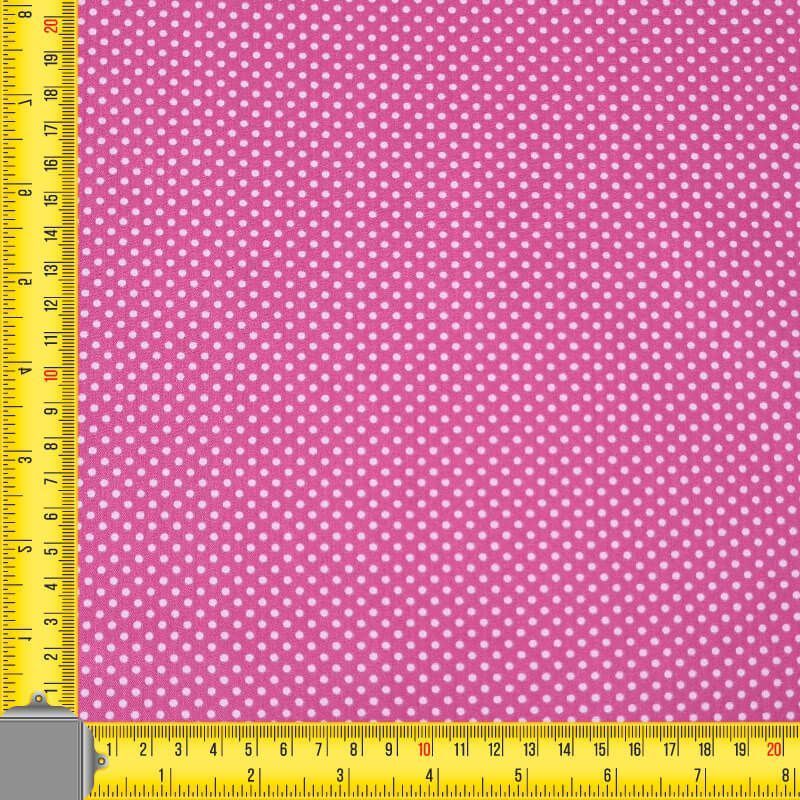 Tela de Popelín Fucsia Lunar Blanco 3mm (ancho 1,60M) - Imagen 3