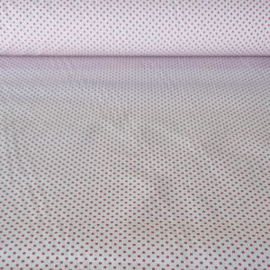 Tela de Popelín Blanca Lunar Fucsia 3mm (ancho 1,60M)