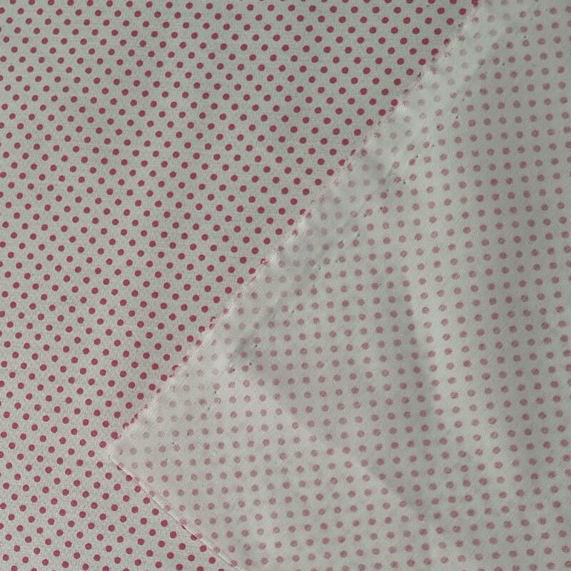 Tela de Popelín Blanca Lunar Fucsia 3mm (ancho 1,60M) - Imagen 4