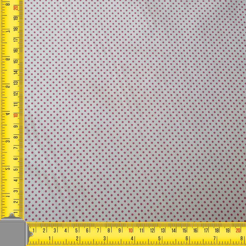 Tela de Popelín Blanca Lunar Fucsia 3mm (ancho 1,60M) - Imagen 3